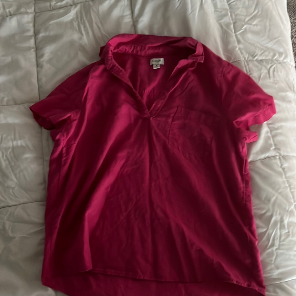 Pink Jcrew casual blouse -